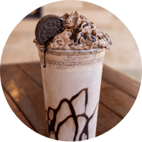 a glass of milkshake